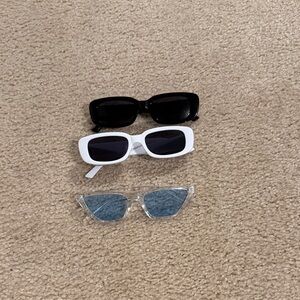 SHEIN Kids Sunglasses Trio - Black, White, and Blue